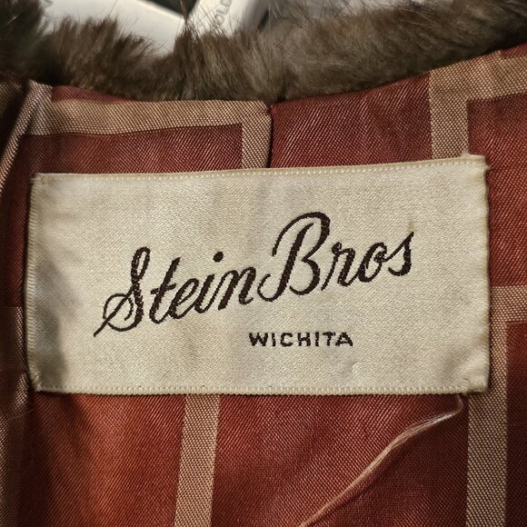 1950s Brown Beaver Fur Stole Shawl Cape Wrap Jacket Old Money Mod MCM Sz S/M - Picture 6 of 14